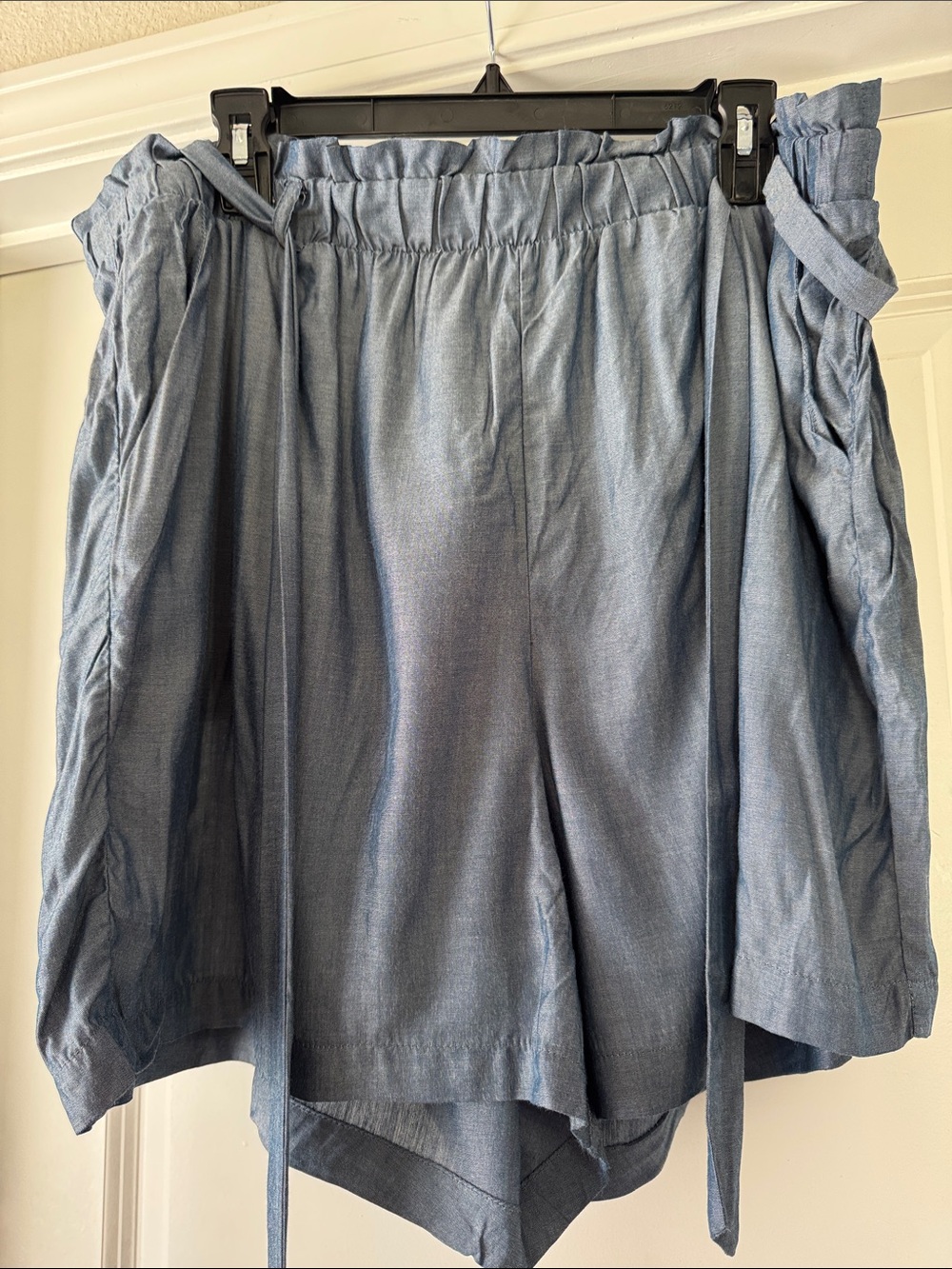 torrid Light Blue High-Waist Paperbag Shorts